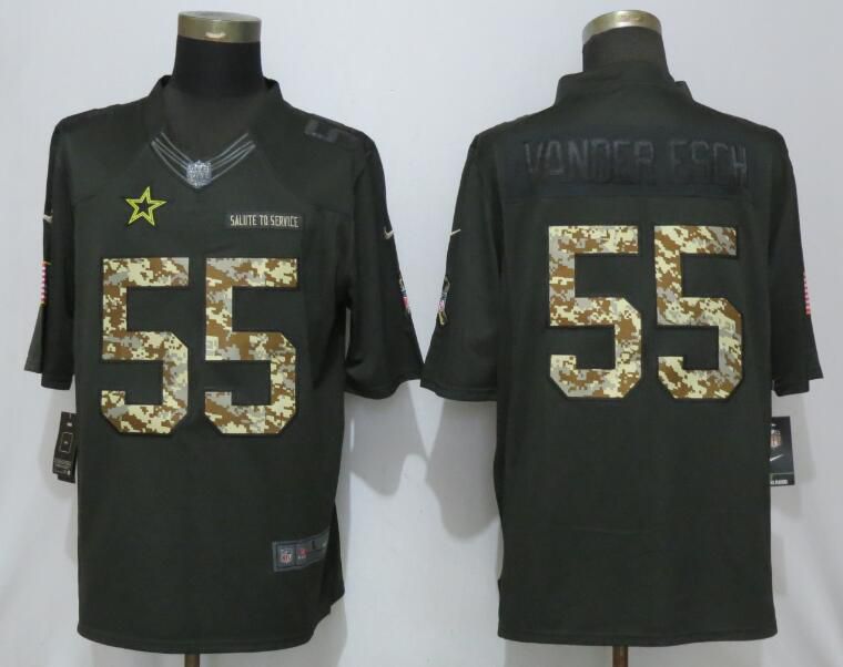 Men Dallas cowboys #55 Vander esch Anthracite Nike Salute To Service Limited NFL Jerseys